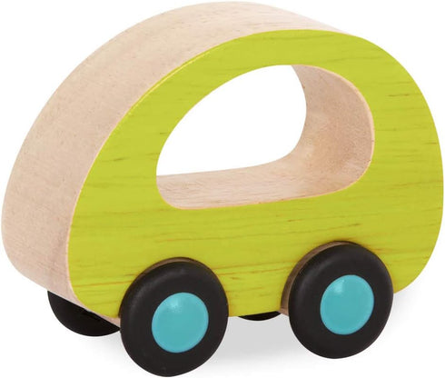 B. toys- 6 Little Wooden Toy Cars- Free Wheee-Lees- Vehicles- Colorful Car Play Set for Toddlers, Kids- 1 Year +...