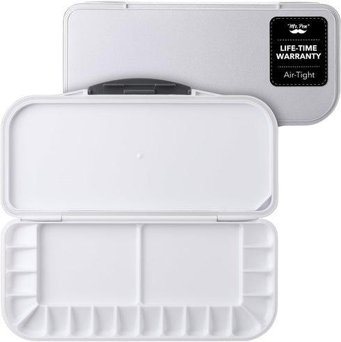 Mr. Pen Airtight 18-Well Watercolor Palette with 2 Mixing Areas and Lid - Folding Paint Tray...