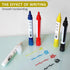 Bright Yellow Markers Easy Clean Dry Erase Markers for Black Glass Board, 2-in-1 Reversible Dual Tip - Bullet & Fine, Easy Grip Kids Liquid Chalk ...