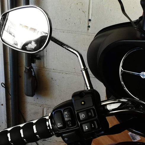 AfterMokit Replacement Mirror Risers Height Extension Steel Adapters for Harley Davidson 1994 and Up Rear View Side Mirror Mount Extenders UNF 5/1...