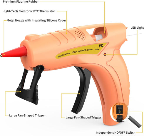 mofa Glue Gun,30W Mini Hot Glue Gun Kit with 20Pcs Glue Sticks,Hot Melt Glue Gun for DIY Crafts,Quick Repairs,Decorations,Home,School, Office Arts...