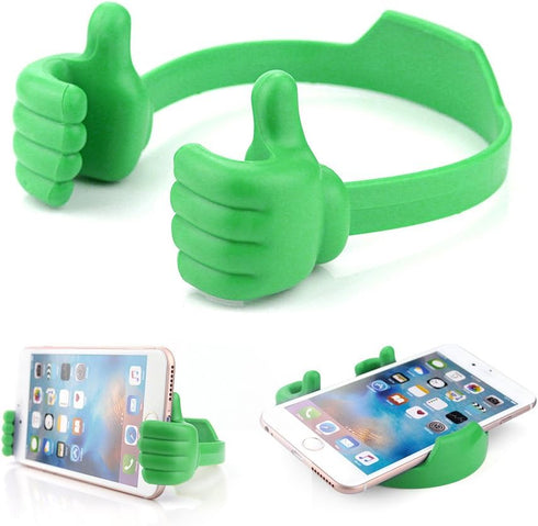 8 Pack Thumbs up Cell Phone Holder, Adjustable Silicone Tablet Stand, Multi Colors Portable Desktop OK Stands Compatible for Smart Phones iPhone i...