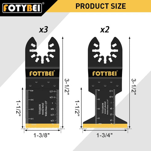 Titanium Oscillating Multi Tool Blades, Oscillating Saw Blades for Wood Metal Plastic Nails Cutting, Fit Dewalt Bosch Milwaukee Makita Rockwell...