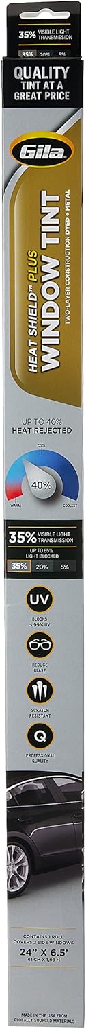 Gila Heat Shield Plus 35% VLT Window Tint, 2ft x 6.5ft...
