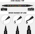 Black and White Paint Marker, 8 Pack Dual Tip Acrylic Paint Pens with Medium Tip and Brush Tip, Ideal for Wood, Rock Painting, Canvas, Stone, Glas...