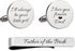 Kooer Personalized Engraved Cuff Links Tie Clip Set Custom Engrave Phrase Wedding Cufflinks Jewelry Gift for Father Dad Of all the Walks We've tak...
