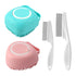 2Pcs Dog Cat Bath Brush Soft Silicone Dog/Puppy Massage Brush Hair Fur Grooming Cleaning Brush with Shampoo Dispenser,for Long Short Haired Pets,w...