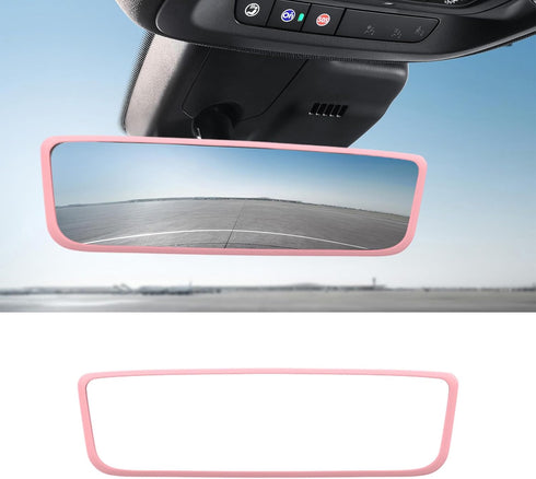 Car Rear View Mirror Protector Frame, Silicone Auto Rearview Edge Protection Cover Compatible with Model 3 Model Y, Interior Rear View Trim Frame ...