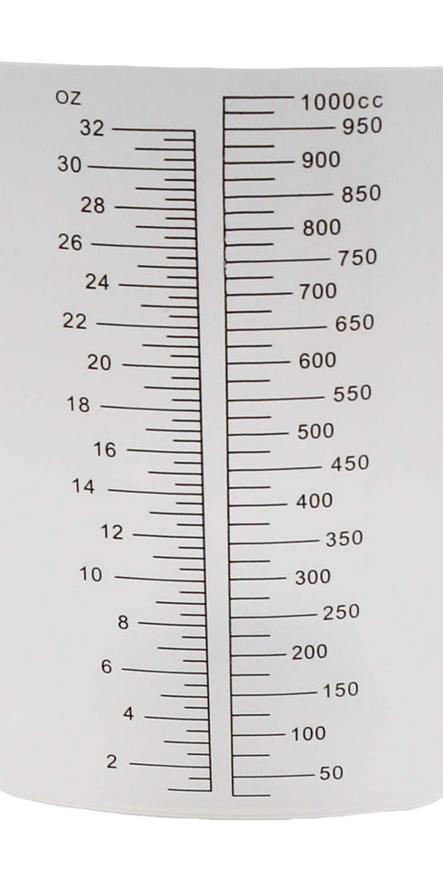 Graduated Triangular Polypropylene Laboratory Container 32 ounce/1000 Cubic Centimeter - Pack of 10...