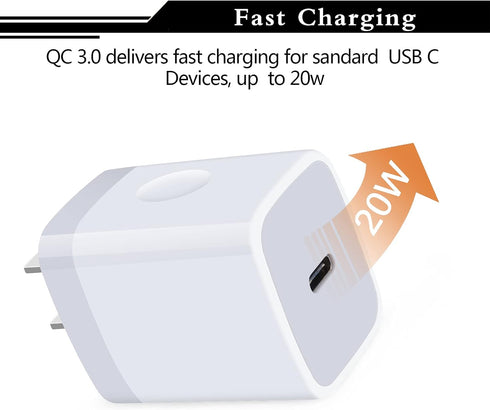 Type C Wall Adapter for Samsung Galaxy S24 S21 FE S23 S22 Ultra S20 Plus A03S A14 A13 A15 A33 A53 A54,20W PD 3.0 USB C Wall Charger Plug Fast Char...