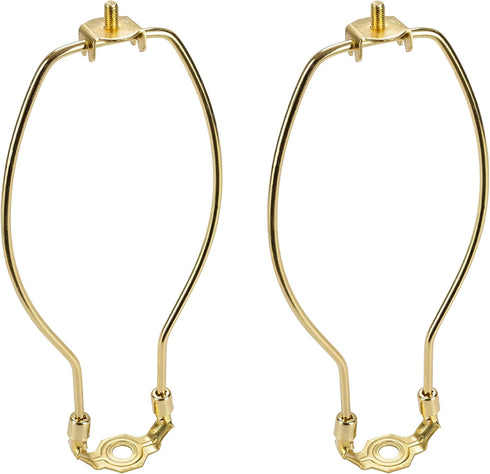 Aspen Creative 20003-12, 9" Lamp Harp with Saddle in Polished Brass Finish, 2 Pack...