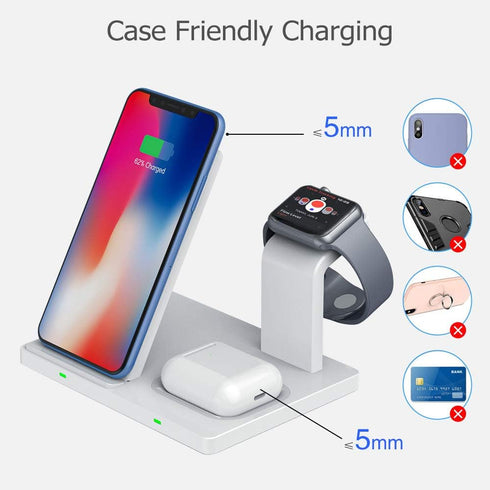 Wireless Charger Station, COSOOS 3 in 1 Charging Stand Compatible with iWatch Series 6/5/4/3/2/1, AirPods Pro/2 and iPhone 13/13 Pro/13 Pro Max/12...