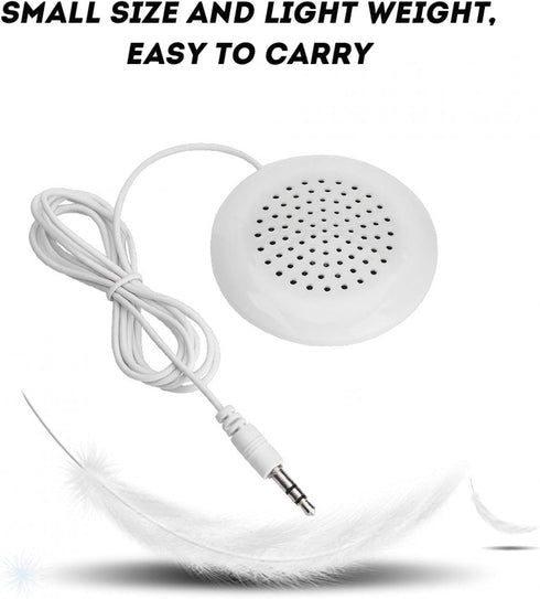 3.5mm Mini Pillow Speaker, DIY Pillow Speaker, Pillow Speaker, 3.5mm Mini Stereo Speaker for MP3 Phone Portable CD (White)......
