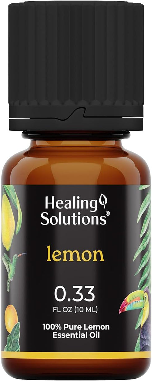Healing Solutions Lemon Essential Oil - 0.33 Fluid Ounces...