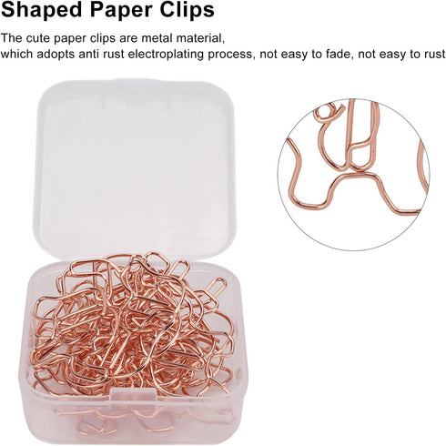 20pcs Elephant Shapes Paper Clips Animal Paper Clips Iron Office Paper Clips for Document Classification...