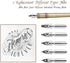 Feather Quill Pen Vintage Feather Dip Ink Pen Set Copper Pen Stem Writing Quill Pen Calligraphy Pen As Christmas Birthday Gift Set (wine red)...