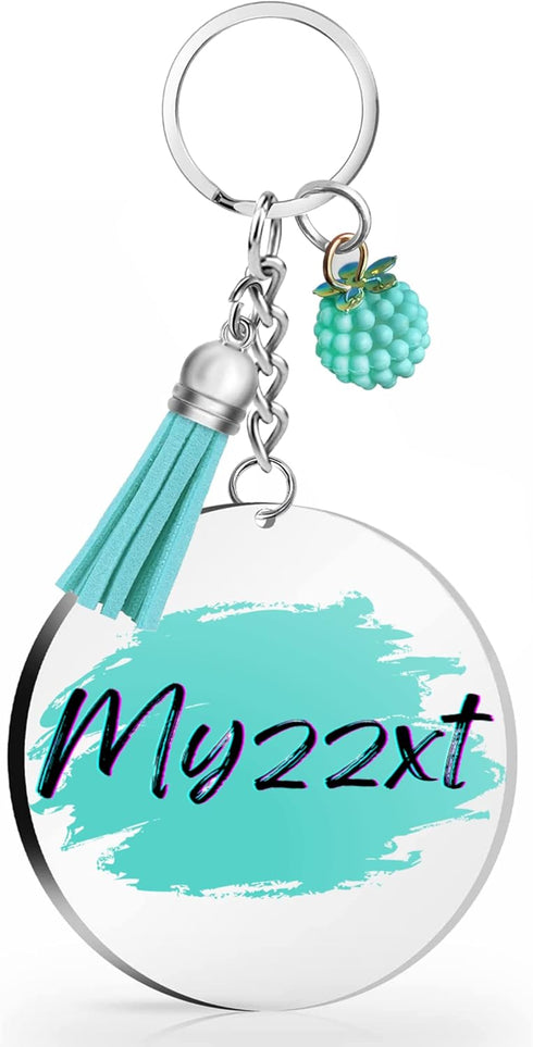 Myzzxt 281 PCS Acrylic Keychain Blank Kit, 4 Shapes of Acrylic Clear Blanks, Key Rings, Tassels, Raspberry Decorations, Jump Rings and Craft Plier...