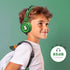 QearFun Dino Headphones for Boys Kids for School,Kids Bluetooth Headphones with Microphone & 3.5mm Jack,Teens Toddlers Wireless Headphones with Ad...