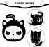 Halloween Black Cat Plush Toy Black Cat Pillow, Black Cat Stuffed Animal Pillows Cute Skeleton Black Cat Plushie Toys Gifts for Kids Adults Birthd...