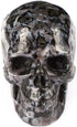 Skullis 2.0" Gabbro Crystal Skull, Hand Carved Gemstone Fine Art Sculpture, Reiki Healing Stone Statue....