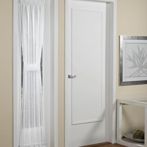 No. 918 Emily Sheer Voile Rod Pocket Door Sidelight Curtain Panel, 28" x 72", White...