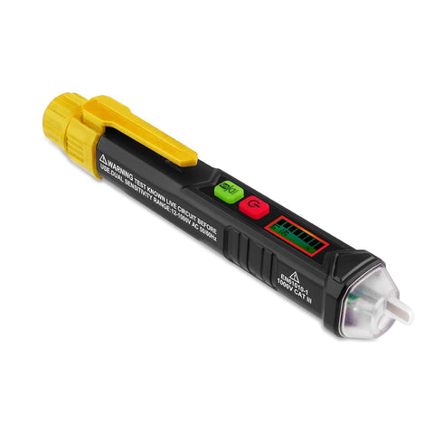 Voltage Tester, Non-Contact AC Voltage Tester Pen with Dual Range AC 12V-1000V/48V-1000V Live/Null Wire Tester Electrical Tester with LCD Display ...