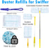 30 Count Duster Refills for Swiffer Feather Dusters, 180 Microfibre Heavy Duty Multi-Surface Dust Duster Refills with 1 Handle, Unscented...