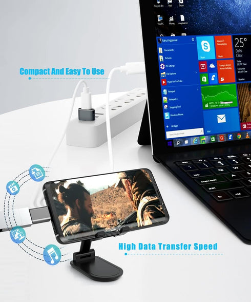 Elebase 4Pack USB to USB C Adapter&Type C Male to 3.0 Female Charger,Thunderbolt 4 to Type A OTG Converter for iPhone 12 13 14 15 MacBook Pro Appl...