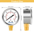 Lead-Free Water Pressure Gauge Liquid Filled 60 Psi 2" Dial, Stainless Steel Case, 1/4" NPT Lower Mount, Water Pressure Gauge for Home...