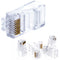 Cat5e RJ45 Modular Plugs, 8P8C UTP Ethernet Crimp Connectors, Solid or Stranded Cable Ends, Gold-Plated Contacts (100 Pack)...