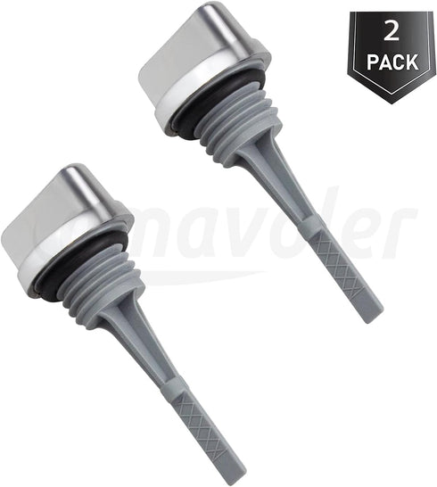 2 Pcs Motorcycle Oil Dipstick 60mm Aftermarket Replacement Parts Fit for 50cc 70cc 90cc 110cc 125cc Horizontal Engine ATV Quad Pit Dirt Bike Go Ka...