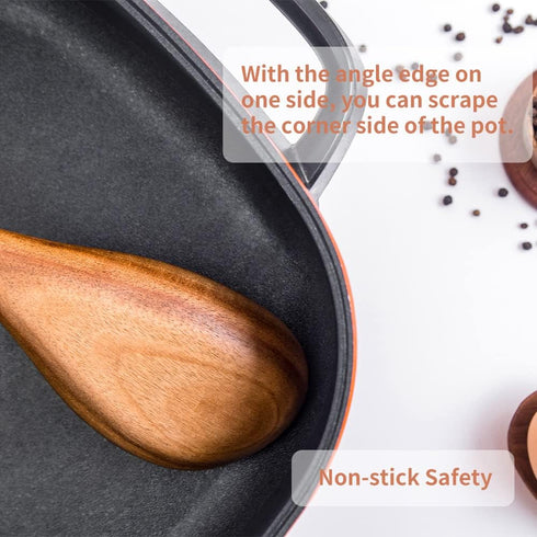 Big Wooden Spoon for Cooking, Large Wood Scoop Utensil, 17-inch Kitchen Serving Scoop for Big Pot, Long Handle Giant Spoon, Heavy Food Service Spo...