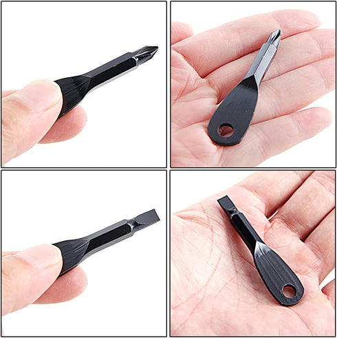 Keychain Screwdriver Portable Screwdriver Keychain Flat Head Screwdriver Phillips Screwdriver Set with Key Ring 2pcs...