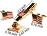 BXLE America Flag Tie Bar Clip and Cufflinks + Brooch Lapel Pin Set for Men, American USA US Cuff Links Necktie Stickpin Cufflink Button for Cops,...