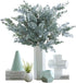 3 Pack of Artificial Eucalyptus Stem Shrub Faux Eucalyptus Leaves Spray Artificial Greenery Stems Fake Silver Dollar Branches Plants for Home Wedd...