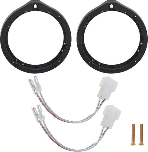 RED WOLF Front Rear Door Speaker Adapter + Wiring Harness for 2008-2013 Honda Civic Accord CRV, Acura 2005-2019 Aftermarket 6.5"- 6.75" Speaker Sp...