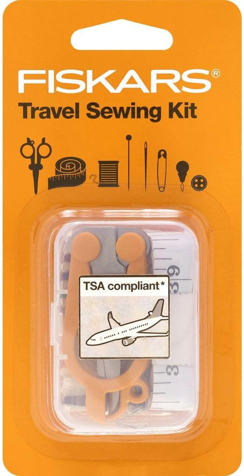 Fiskars Sewing Kit - 27-Piece Travel Sewing Set with Case - Craft Supplies - Orange...
