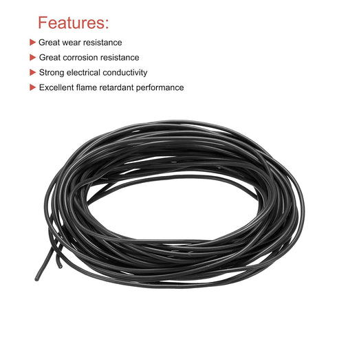 MECCANIXITY 28 Gauge Wire Silicone Wire 28AWG Electrical Wire Stranded Wire High Temperature Hookup Wire Tinned Copper Wire Black 30m/98.4ft for C...