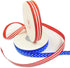 2 Rolls Patriotic Grosgrain Ribbon,Stars and Stripes Ribbon,for 4th of July,Memorial Day Gift Wrapping, Party Decoration, DIY Crafting and Sewing(...