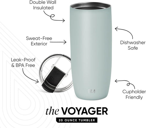 Simple Modern Travel Coffee Mug Tumbler with Flip Lid | Reusable Insulated Stainless Steel Cold Brew Iced Coffee Cup Thermos | Gifts for Women Men...