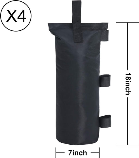 MASTERCANOPY 100lbs Canopy Weight Sandbags (7"x18",Black)...