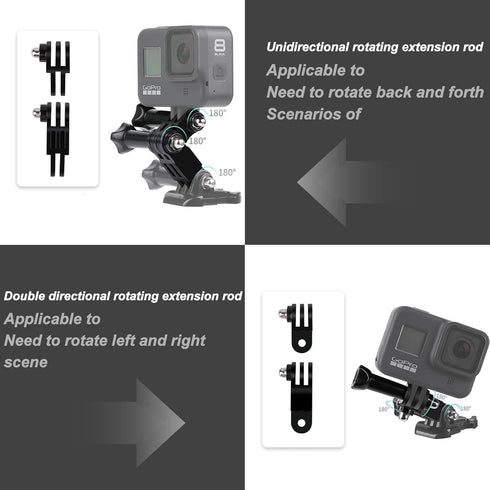 Helmet Sticky Mounts Adhesive Buckle Mount Accessory Kit for Insta360 ACE Pro X3 X2 X RS R GO 3 2, Basic Adapter Grab Bag accessories Compatible w...