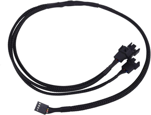 Phobya 4-Pin PWM to 3X 4-Pin PWM Cable - 60cm | Black (1011109)...