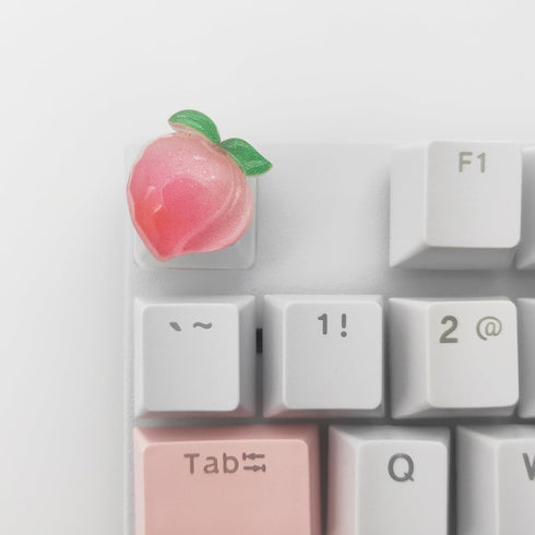 Personalized Cute Cartoon Transparent Keycap Handmade OEM Profile Keycap Base DIY Custom ESC Backlit Keycap for Mechanical Keyboard MX Switch (Pea...