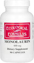 Ecological Formulas Monolaurin 600 mg, Creamy White,Capsule, 90 Count (MONOL-600-90)...