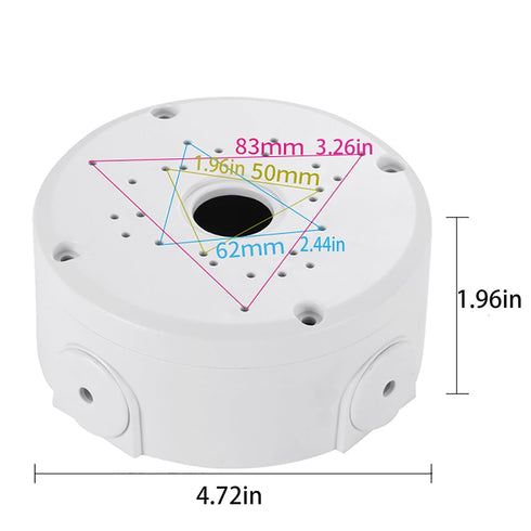 Universal Bullet Security Camera Junction Box Mount Bracket Plastic Rainproof Junction Box Mount Bracket for IP Camera Electric Enclosure, Indoor/...