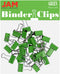 JAM PAPER Colorful Binder Clips - Extra Small - 3/5 Inch (15 mm) - Green Binderclips - 30/Pack...