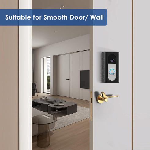 KIMILAR 2024 Upgrade No Drill Adhesive Video Doorbell Mount Compatible with Ring/Blink Wireless Video Doorbell, Anti-theft Mounting Bracket Access...