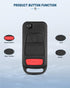 ECCPP Key Fob Shell Case Replacement for 1PC 4 Buttons Replacement Uncut Keyless Entry Remote Control Car for Mercedes-Benz AMG/ S500/ SL500/ SLK2...