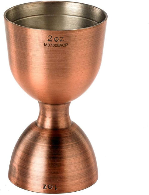 Barfly M37006ACP Heavy-Duty Straight Rim Bell Jigger, 1 oz x 2 oz, Antique Copper...